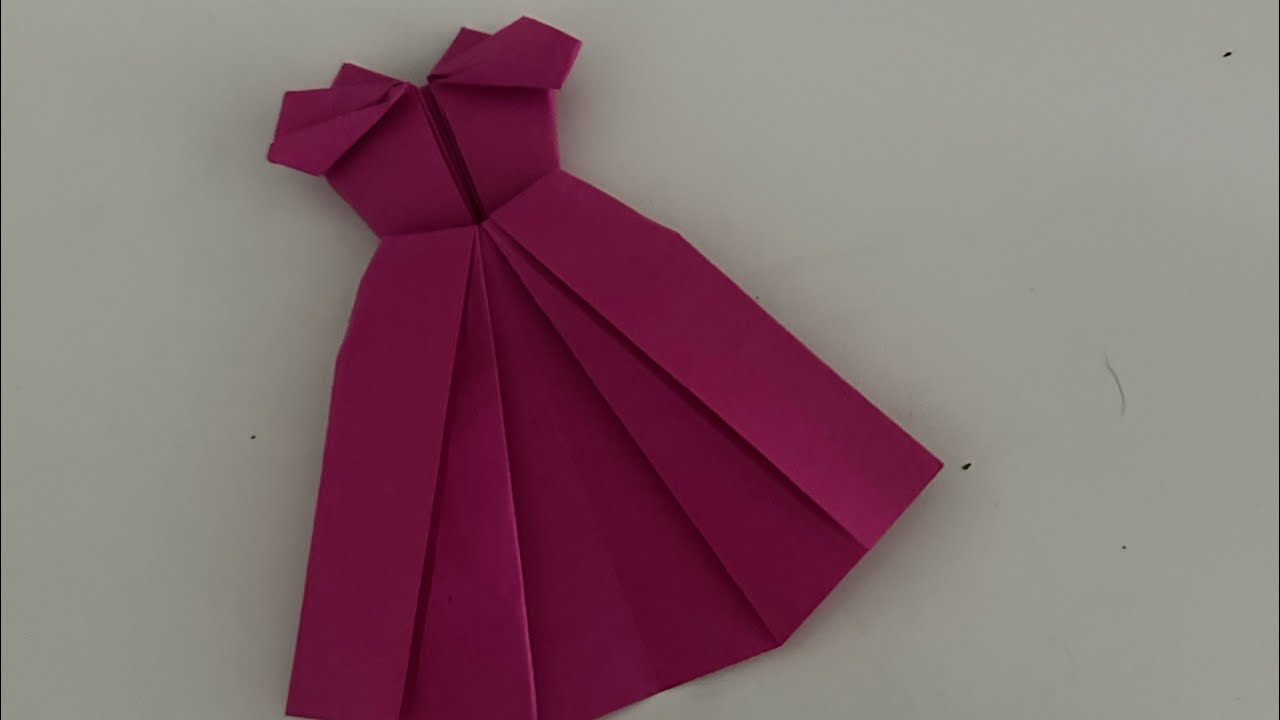Easy Origami pretty dress 👗 for beginners / full tutorial of how to make origami pretty dress 👗 