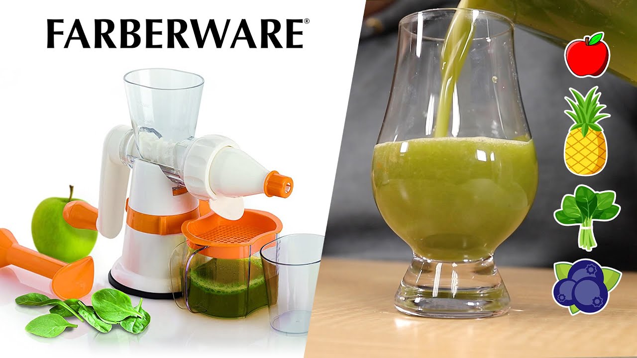 Farberware Manual Cold Press Juicer Recipe and How to Use and Clean