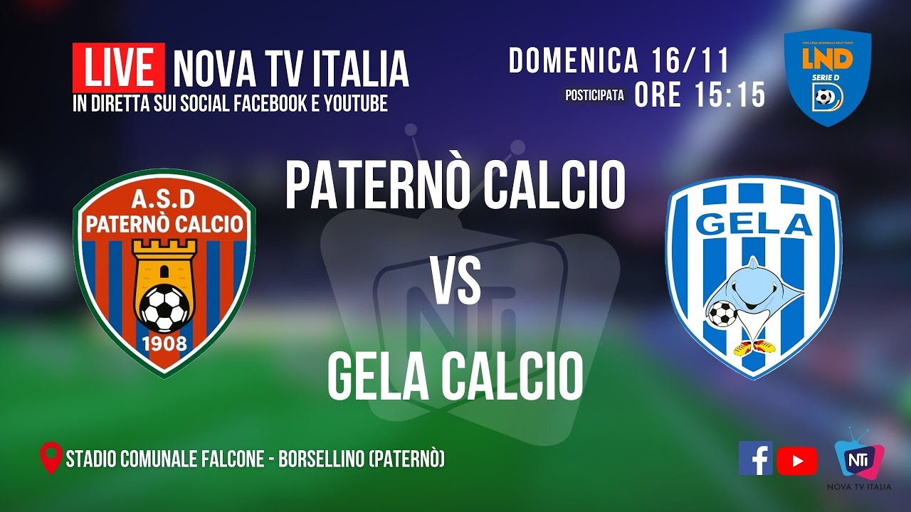 LIVE: PATERNO' CALCIO vs GELA CALCIO
