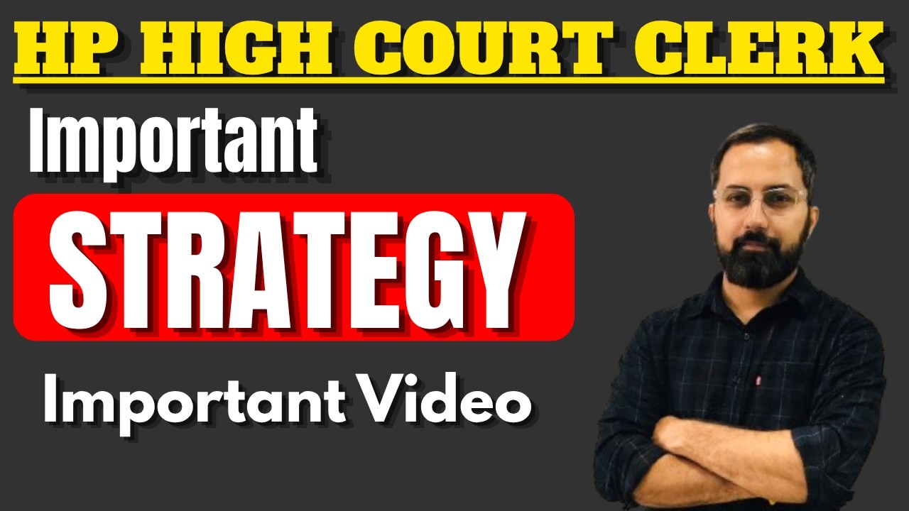 HP High Court CLERK 2026 | Important Strategy | Important Video #hphighcourtclerk #hphighcourt