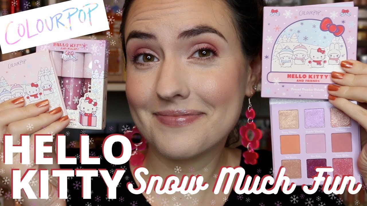 ColourPop + Hello Kitty and Friends Holiday 2020 | Swatches of EVERYTHING + Tutorial