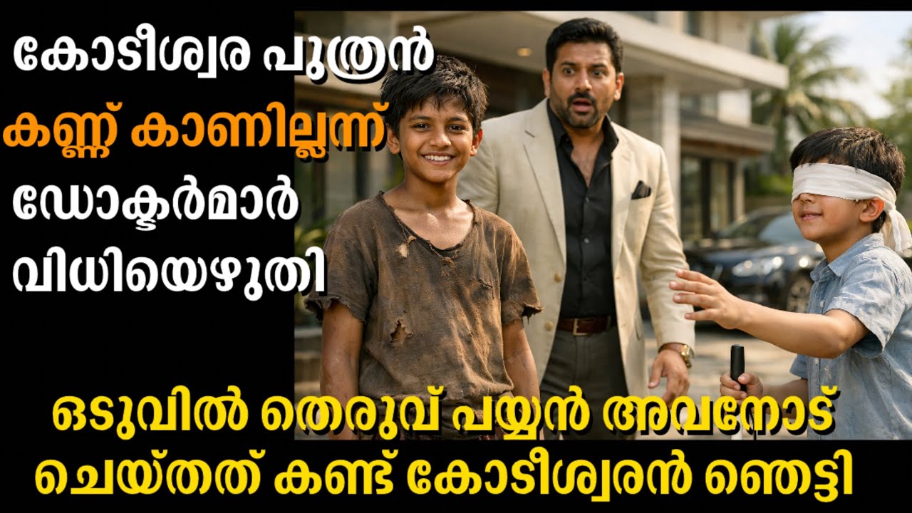 ഡോക്ടർമാർ കണ്ണ് കാണില്ലെന്ന് പറഞ്ഞ കോടീശ്വര പുത്രനോട് തെരുവ് ബാലൻ ചെയ്തത് ഞെട്ടിക്കുന്നത് 