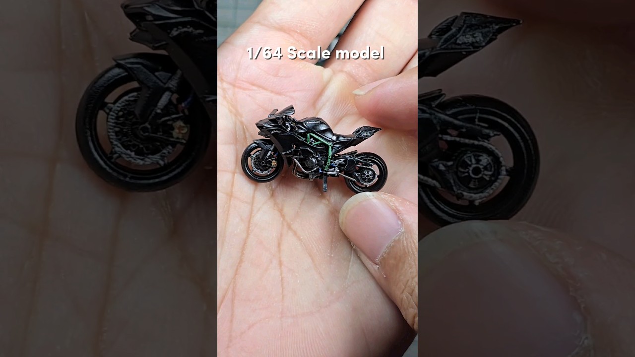 Review Kawasaki Ninja H2R 1/64 scale model! #164scale #164diecast #h2r #kawasakininja