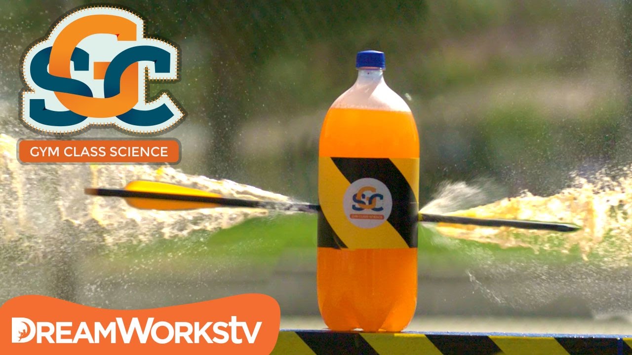 Crossbow through Soda Bottles | GYM CLASS SCIENCE