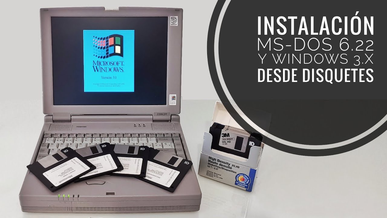 Instalación de MS-DOS 6.22 y Windows 3.1 en 2023, desde disquetes, en hardware real y paso a paso