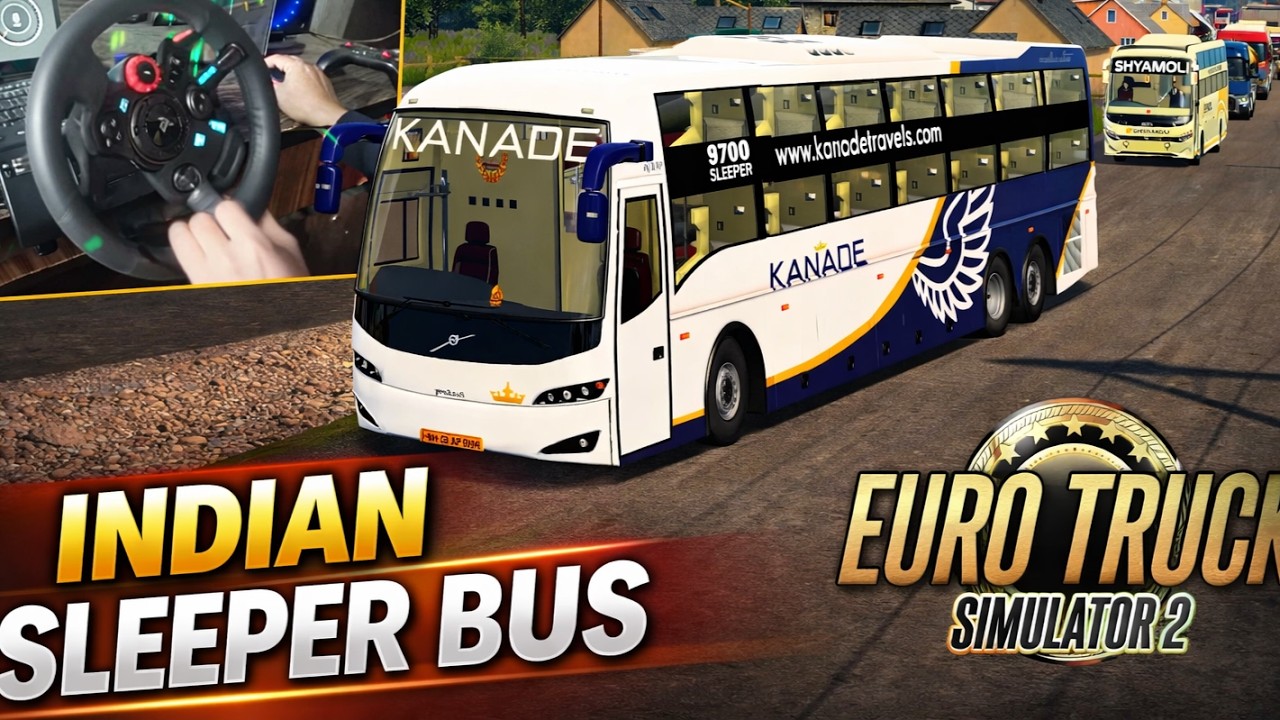 Indian Sleeper Bus Drive in ETS2🔥Steering Wheel Gameplay