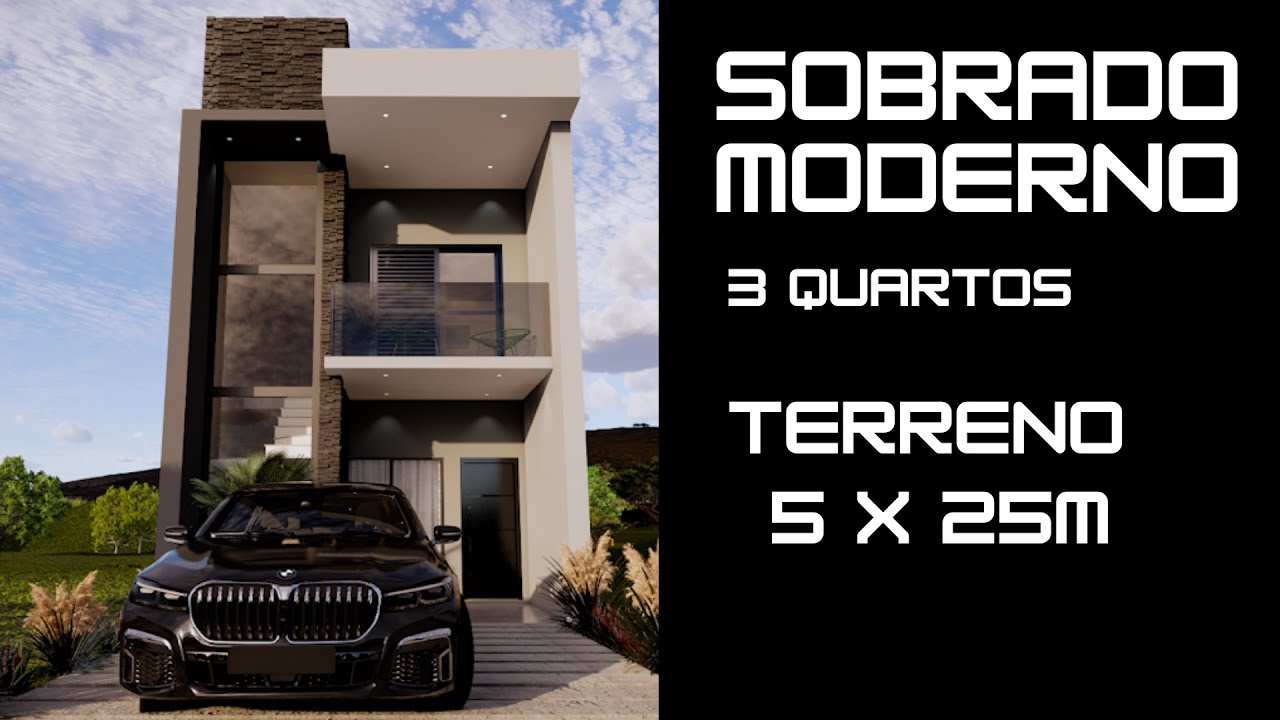 SOBRADO | 3 QUARTOS |  MEIO TERRENO 5X25