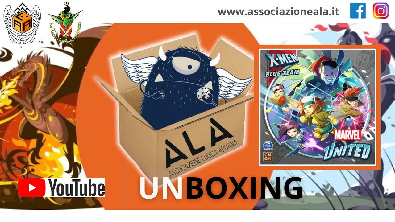Marvel United: X-Men Blue Team Unboxing [Associazione Ludica Apuana]
