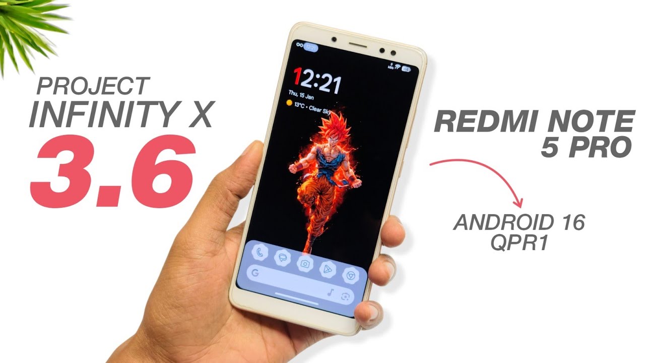 Project Infinity X v3.6 With Android 16 QPR1 Update | Redmi Note 5 Pro | Material Expressive
