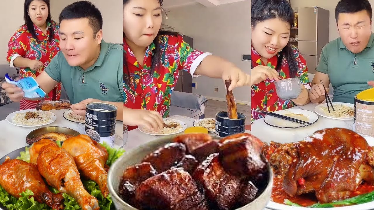 蠢老公在我的鸡腿上撒盐，我支开他偷偷调换鸡腿，最后他的表情很精彩【东北欠登哥】
