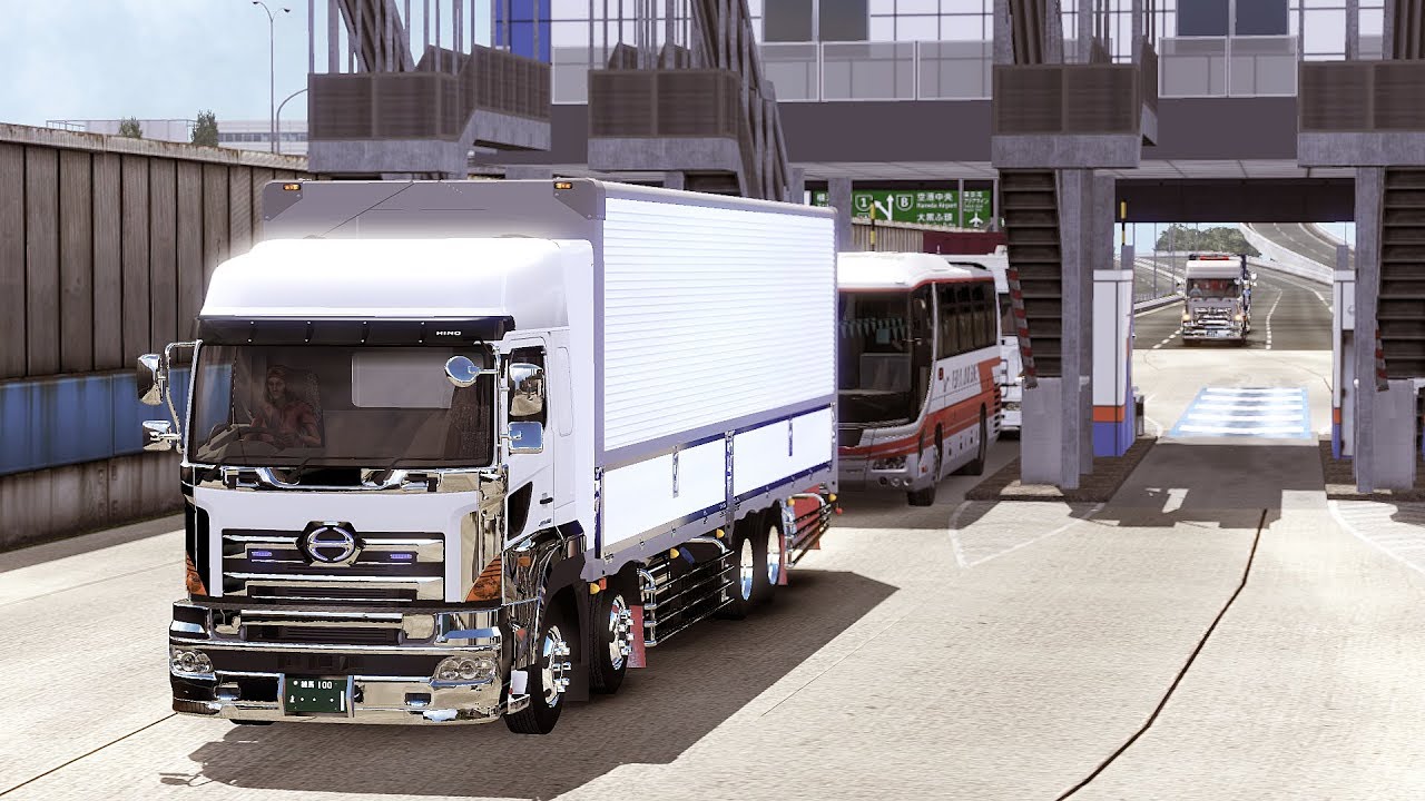 【ETS2】日野プロフィア(旧)をバンパー前出しの四軸箱車仕様にして首都高を走ってきた！～HINO Profia on Shuto Express Way～