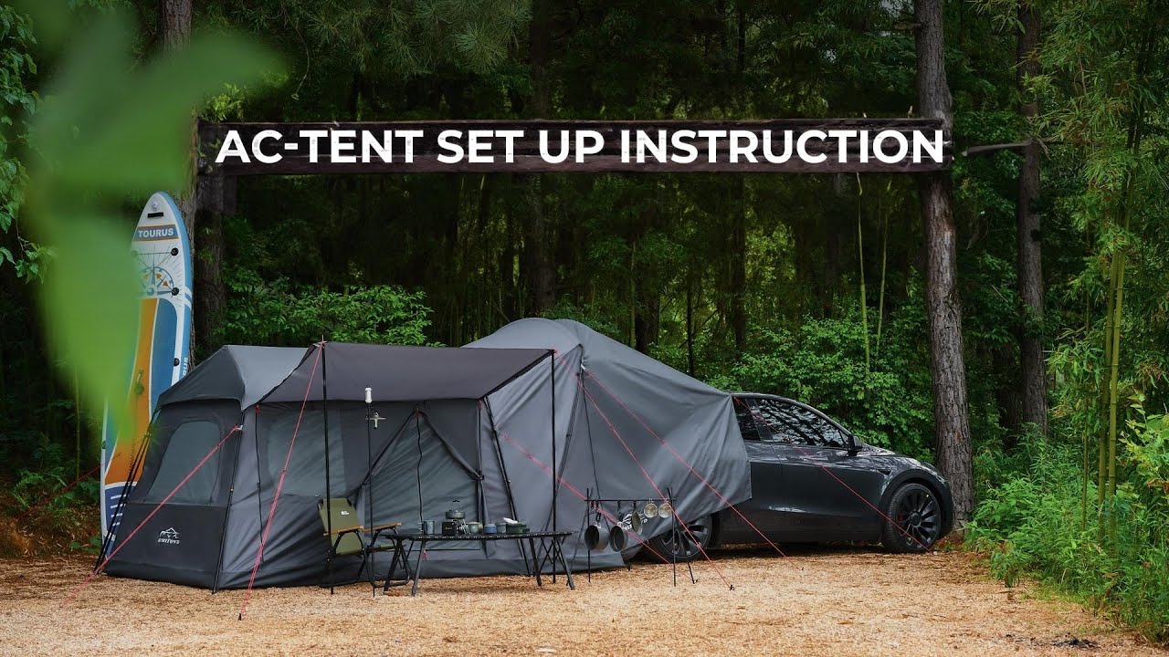 ACtent Installation Guide #camping #teslacamping #carcamping #outdoors #tent