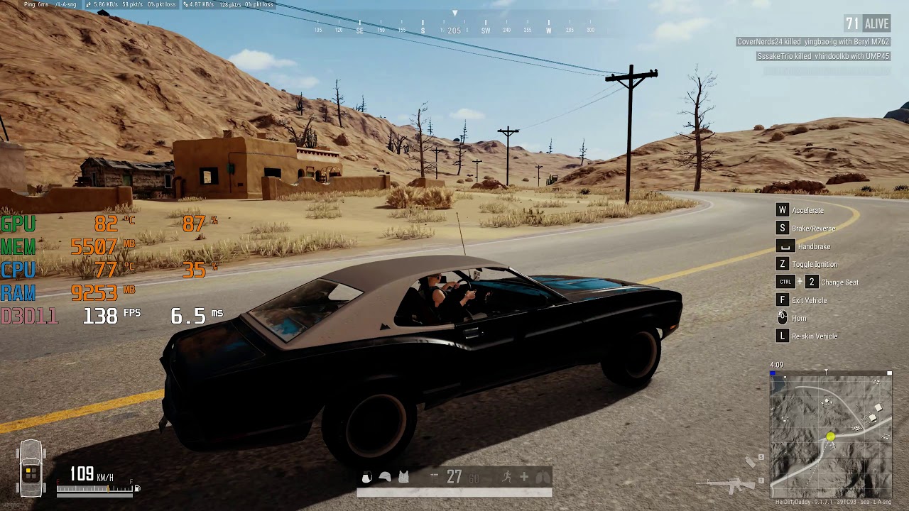 PUBG - RTX 3070 + i5 10400F - 1440p Max Settings - Benchmark Fps Test