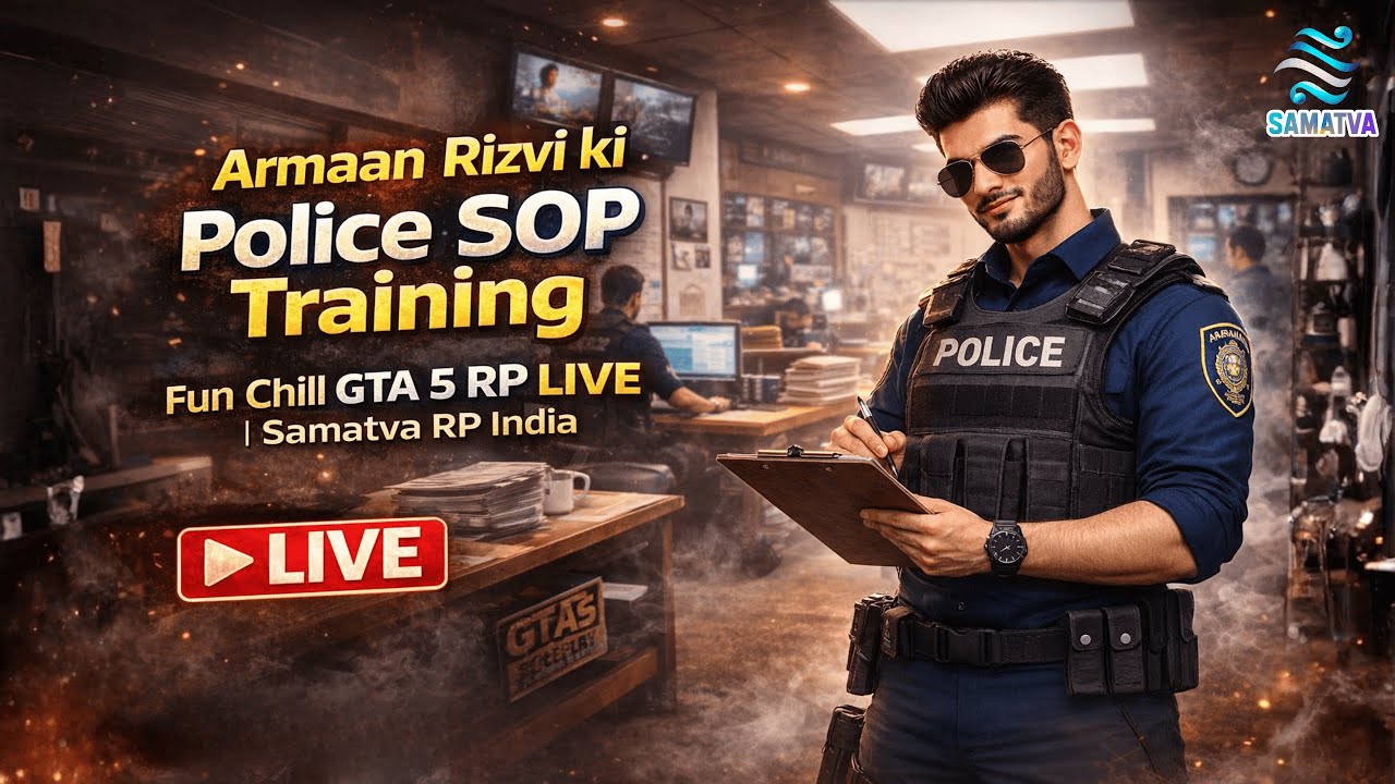 Armaan Rizvi ki Police SOP Training | Fun Chill GTA 5 RP LIVE | Samatva RP India #zeeushcoolgaming