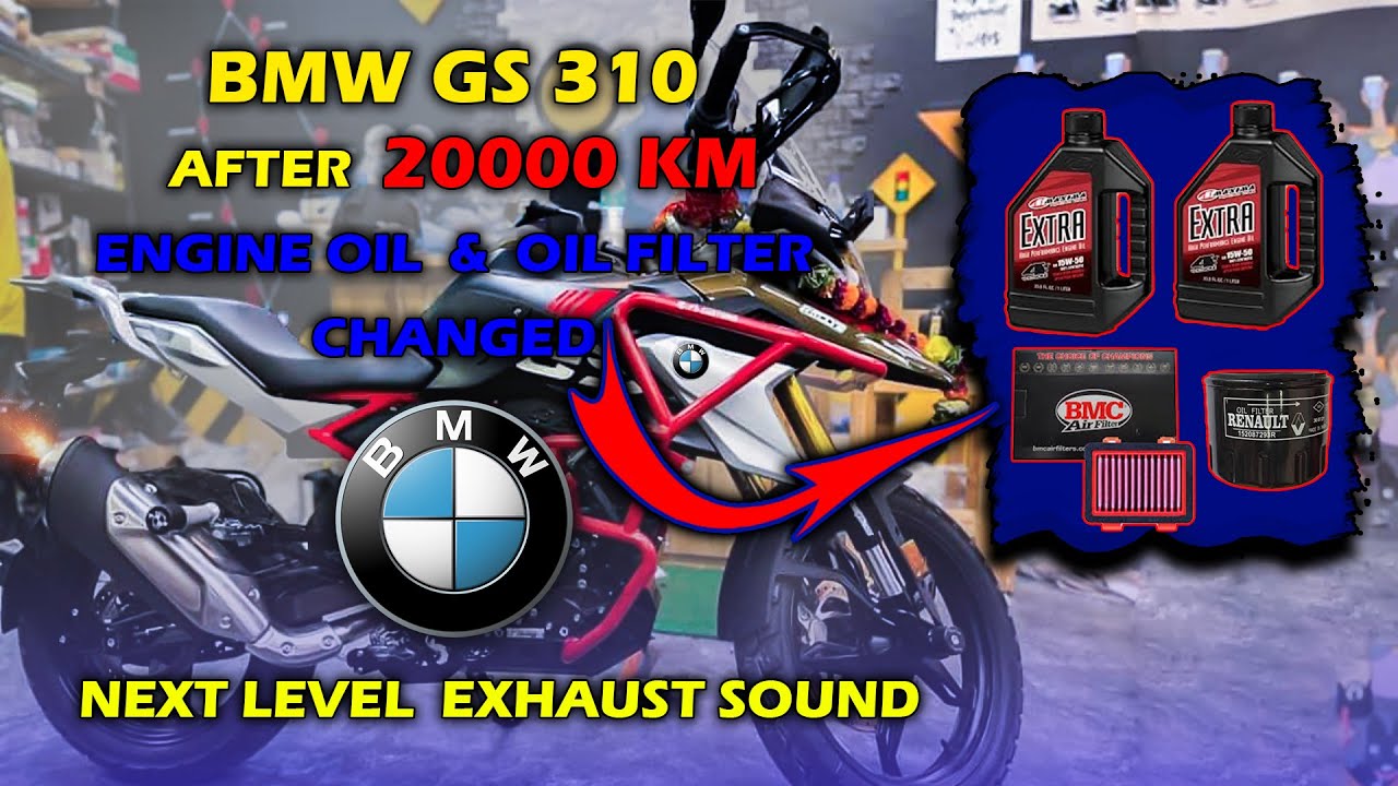 BMW GS 310 | Engine Oil, Air Filter & Oil Filter Change After 20,000 KM