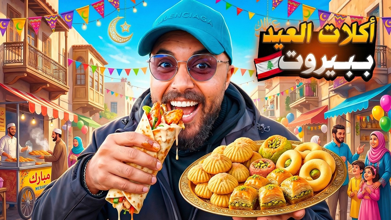 أقوى جولة حلويات وأكل شوارع في بيروت لبنان