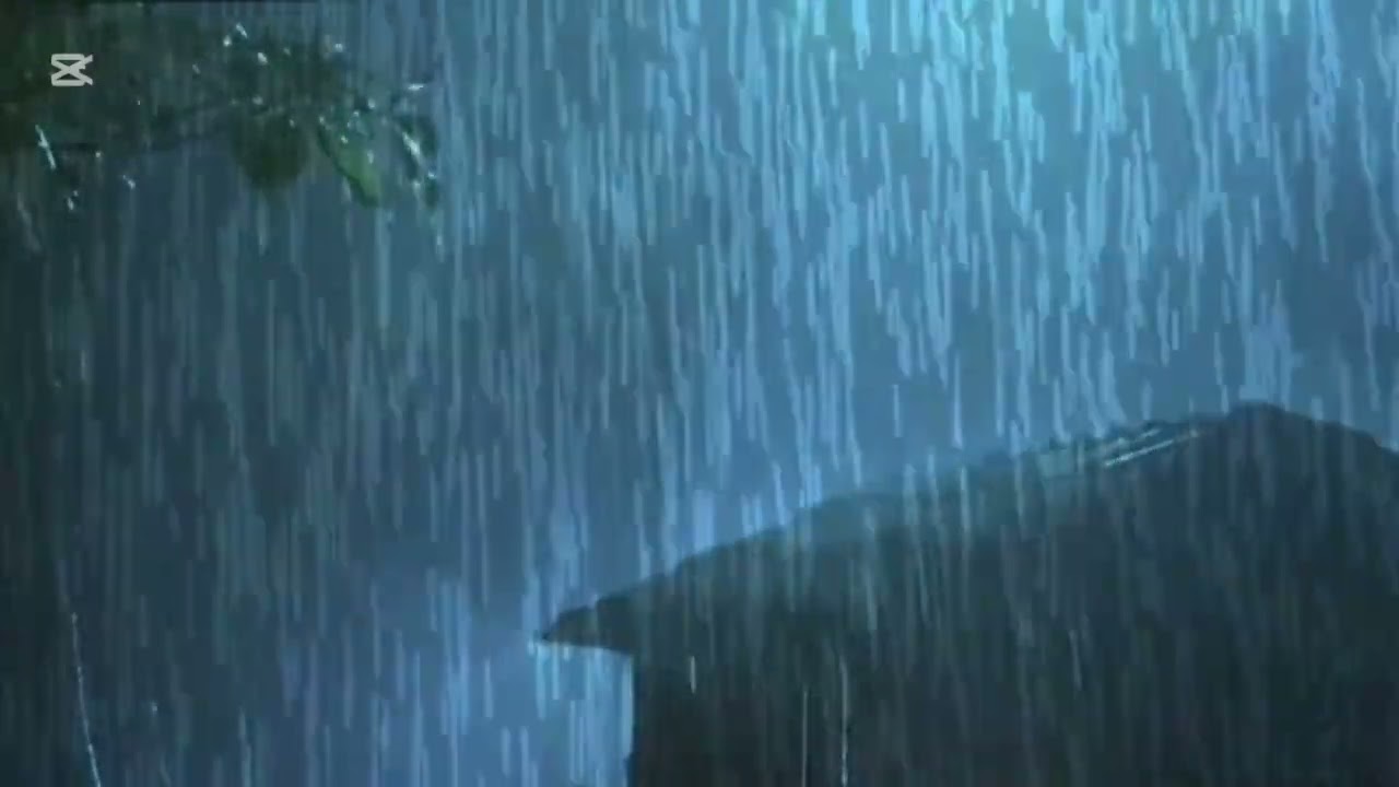 Heavy rain pounding on a steel roof ASMR 