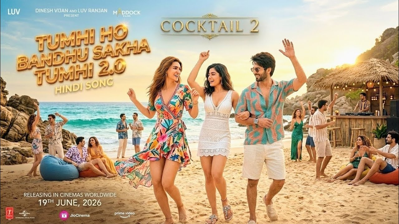 Tumhi Ho Bandhu Sakha Tumhi 2.0 - Cocktail 2 l Shahid, Kriti Sanon, Rashmika l Maddock Films l
