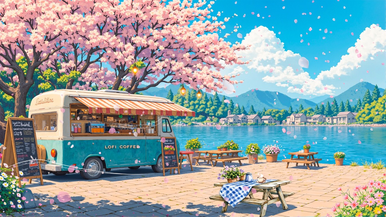 Spring Lofi Chill ☀️ Ocean Coffee for Relaxing Morning 🌊 Lofi Hip Hop / Beats to relax/chill/study