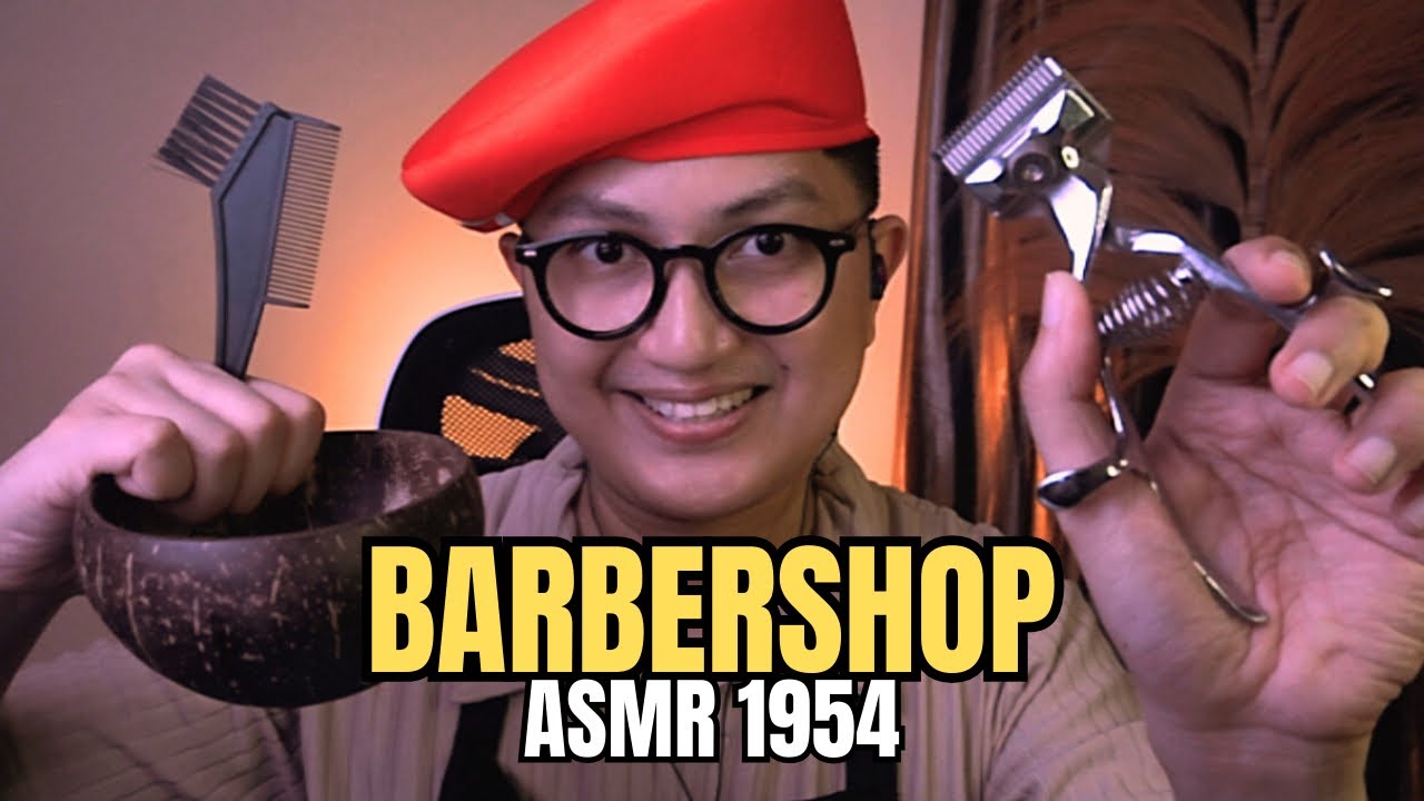 ASMR BARBERSHOP Tahun 1945 untuk TIDUR RILEKS