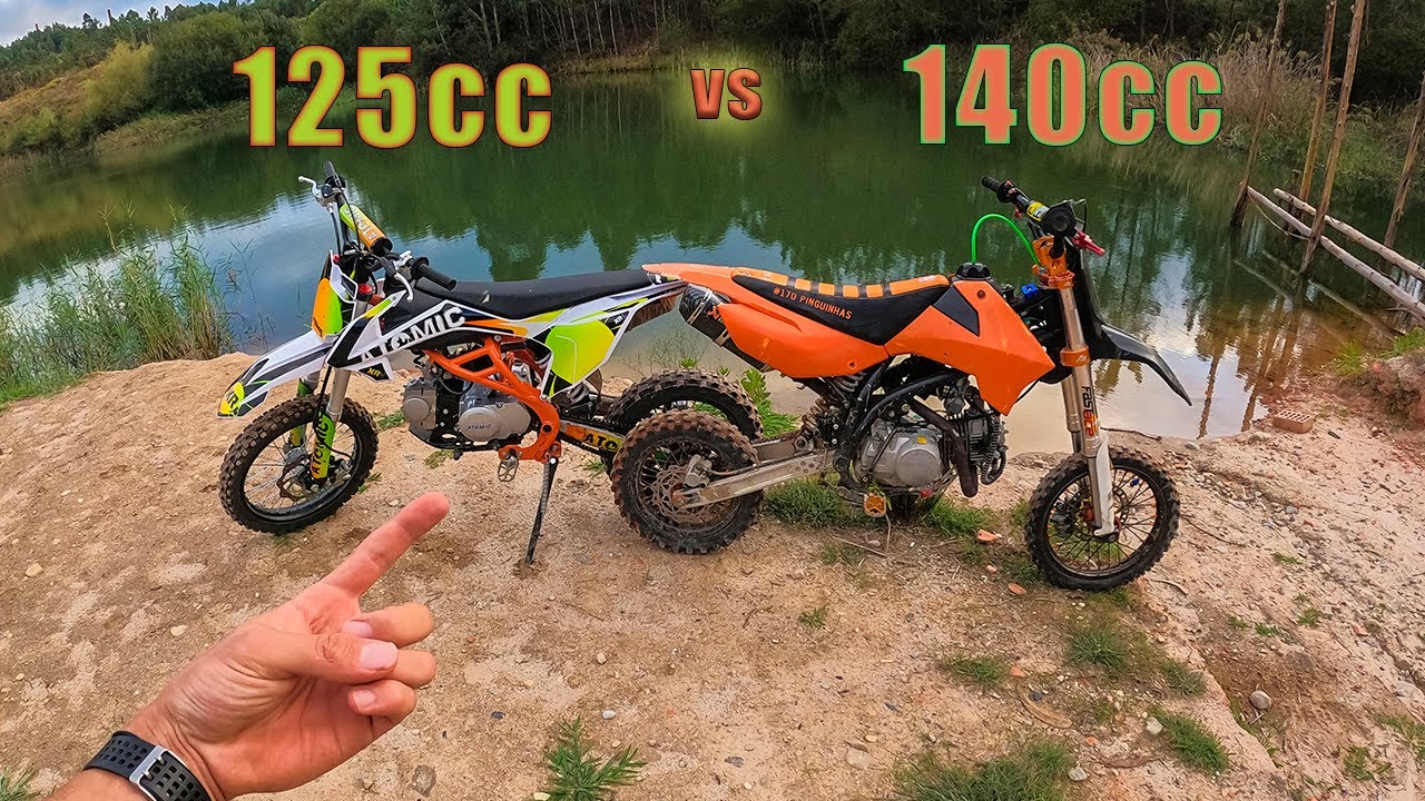 QUAL É MELHOR PITBIKE? | APOLLO RFZ 140CC VS ATOMIC XR1 125CC