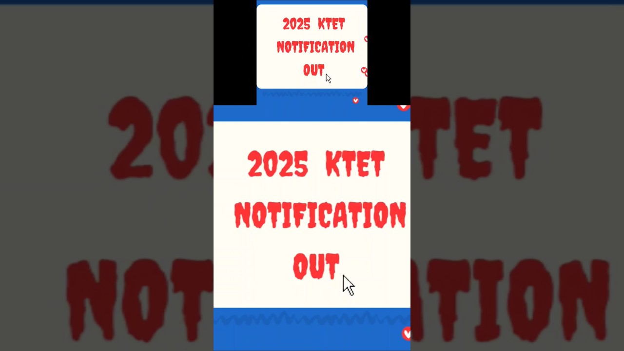 2025 ktet notification out June #psc #ktetexam #exam