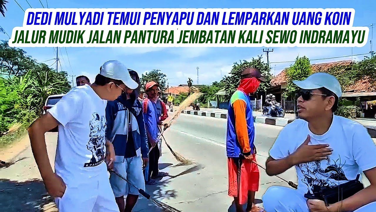 DEDI MULYADI LEMPARKAN UANG KOIN DI JALUR MUDIK JALAN PANTURA JEMBATAN SEWO INDRAMAYU