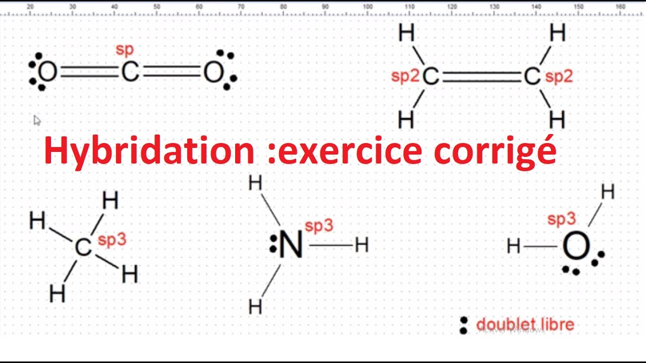 Hybridation :exercice corrigé  (Darija)