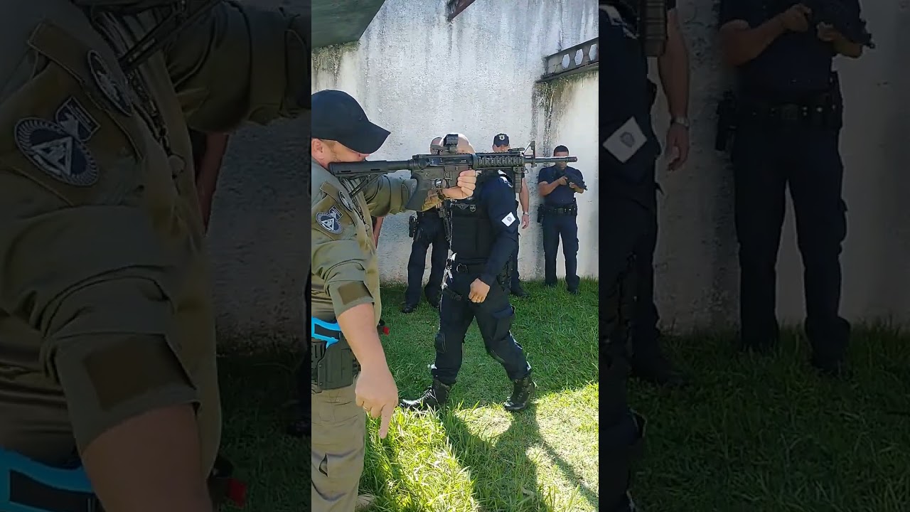 posi&ccedil;&atilde;o correta arma longa.