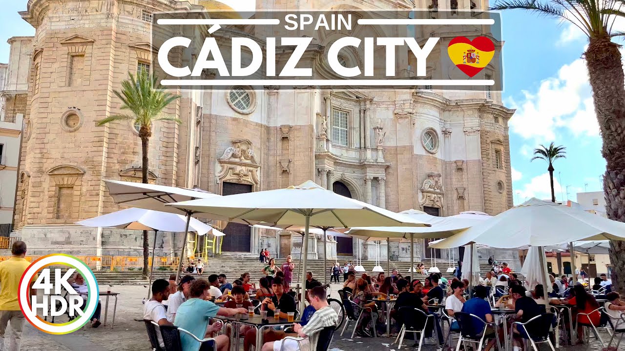 Cádiz Spain, Summer in July 2022 4K-HDR Walking Tour, Andalucia