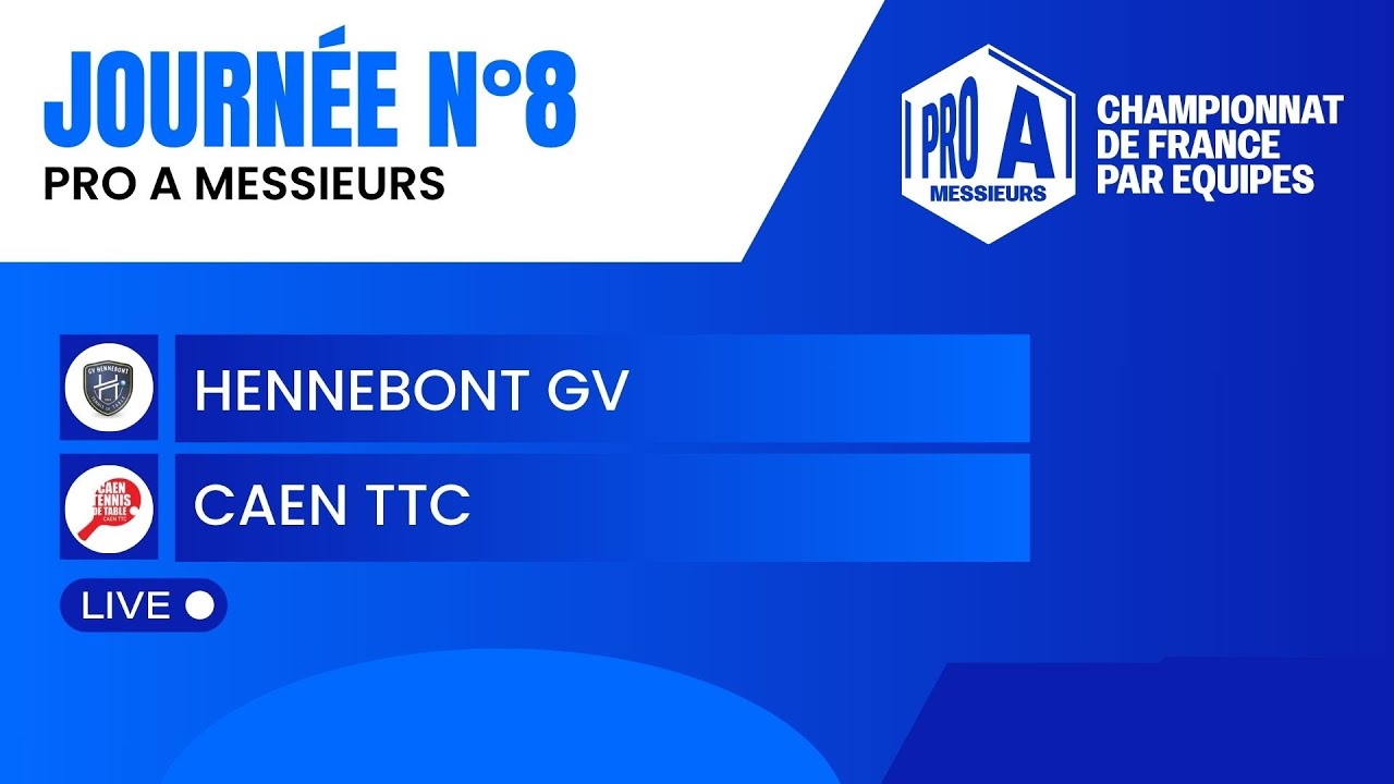 PRO A MESSIEURS | J8 | GV HENNEBONT vs CAEN TTC