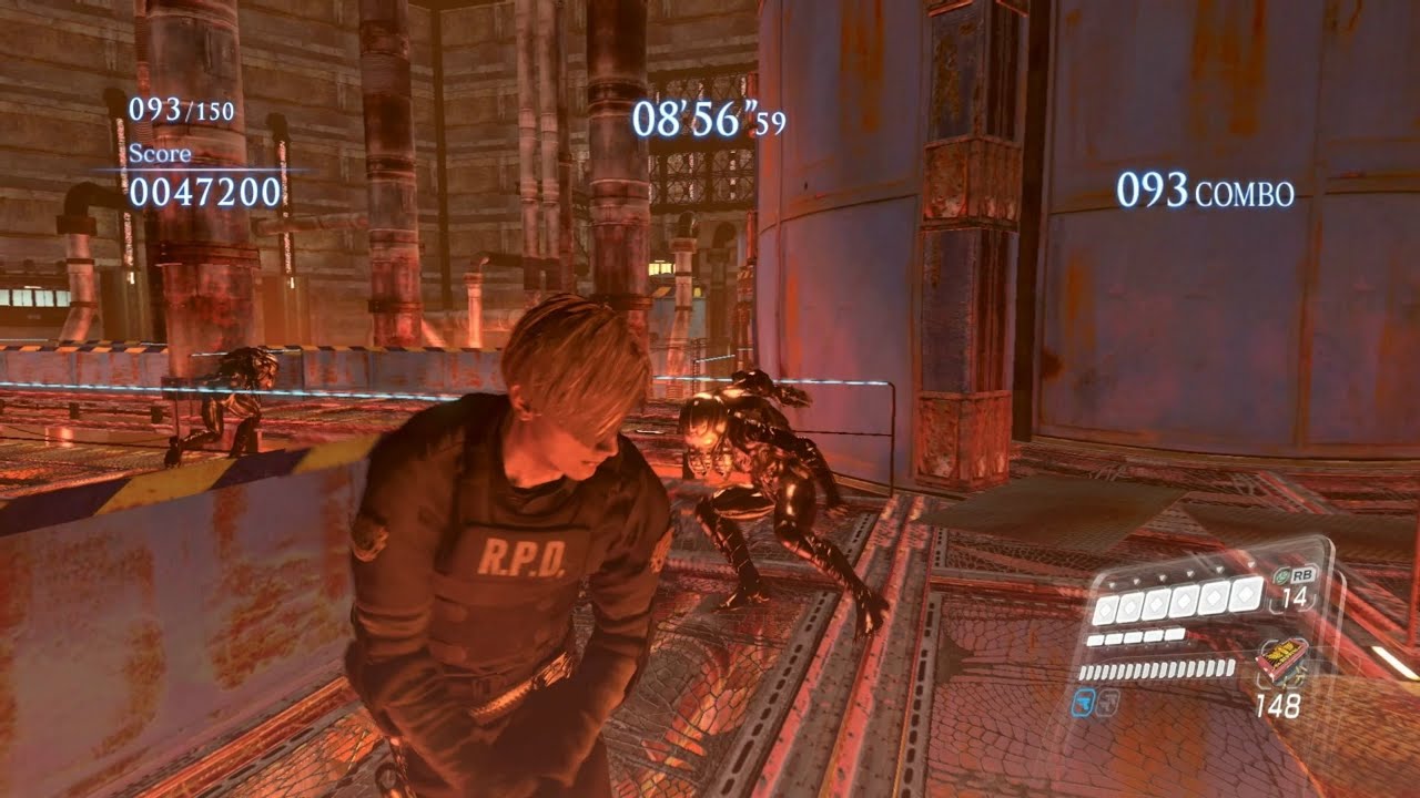 Resident Evil 6 mercenaries Liquid Fire solo - RE2R Leon