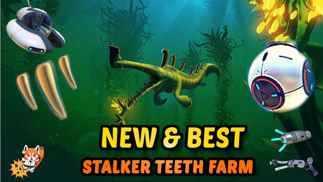 BEST Way To Farm Stalker Teeth | Enameled Glass | Subnautica
