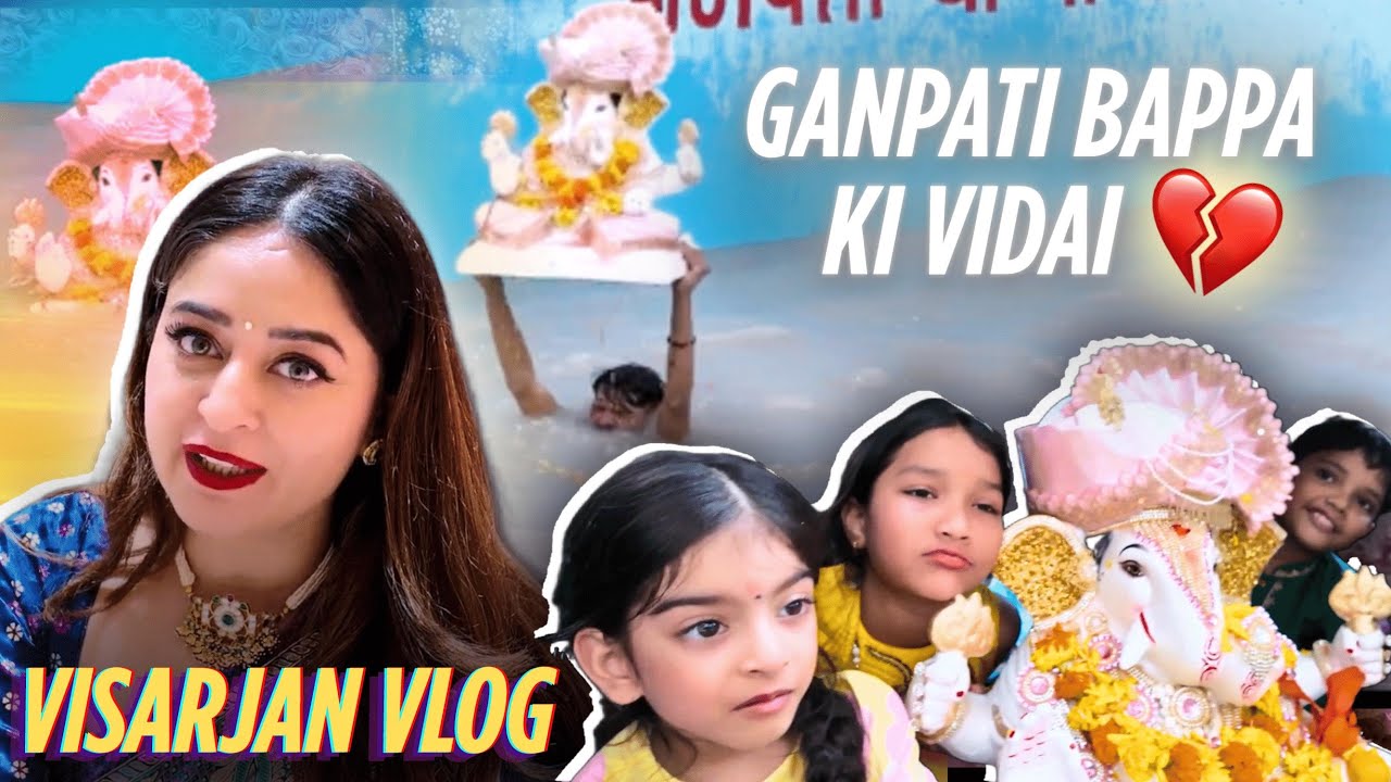 Ganpati Bappa Ki Vidai💔🥺 | Visarjan Vlog 2025 |  @TheMahhiWay