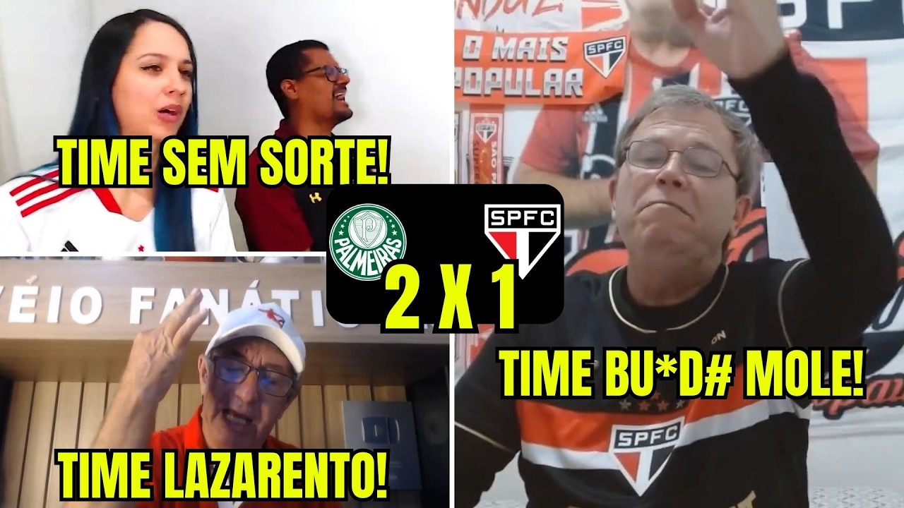REACT DOS SÃO-PAULINOS REVOLTADOS COM DERROTA – REACT PALMEIRAS 2x1 SÃO PAULO, CLÁSSICO PEGANDO FOGO
