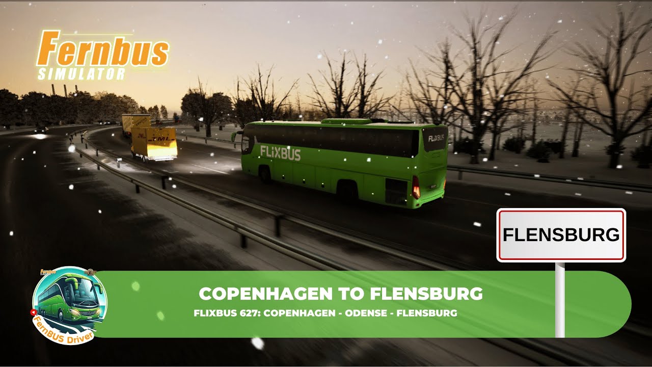 Fernbus Simulator - Real Flixbus Route - Copenhagen to Flensburg