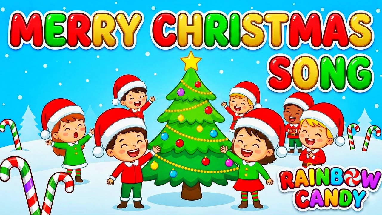 Christmas Morning Smile 🎄 | Happy Christmas Song for Kids | Rainbow Candy 🍭