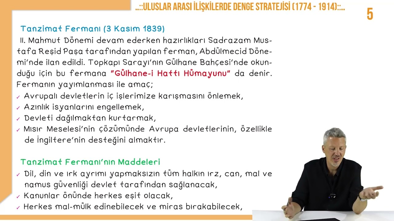 11.Sınıf Tarih - Osmanlı Devleti'nde Demokratikleşme Hareketleri
