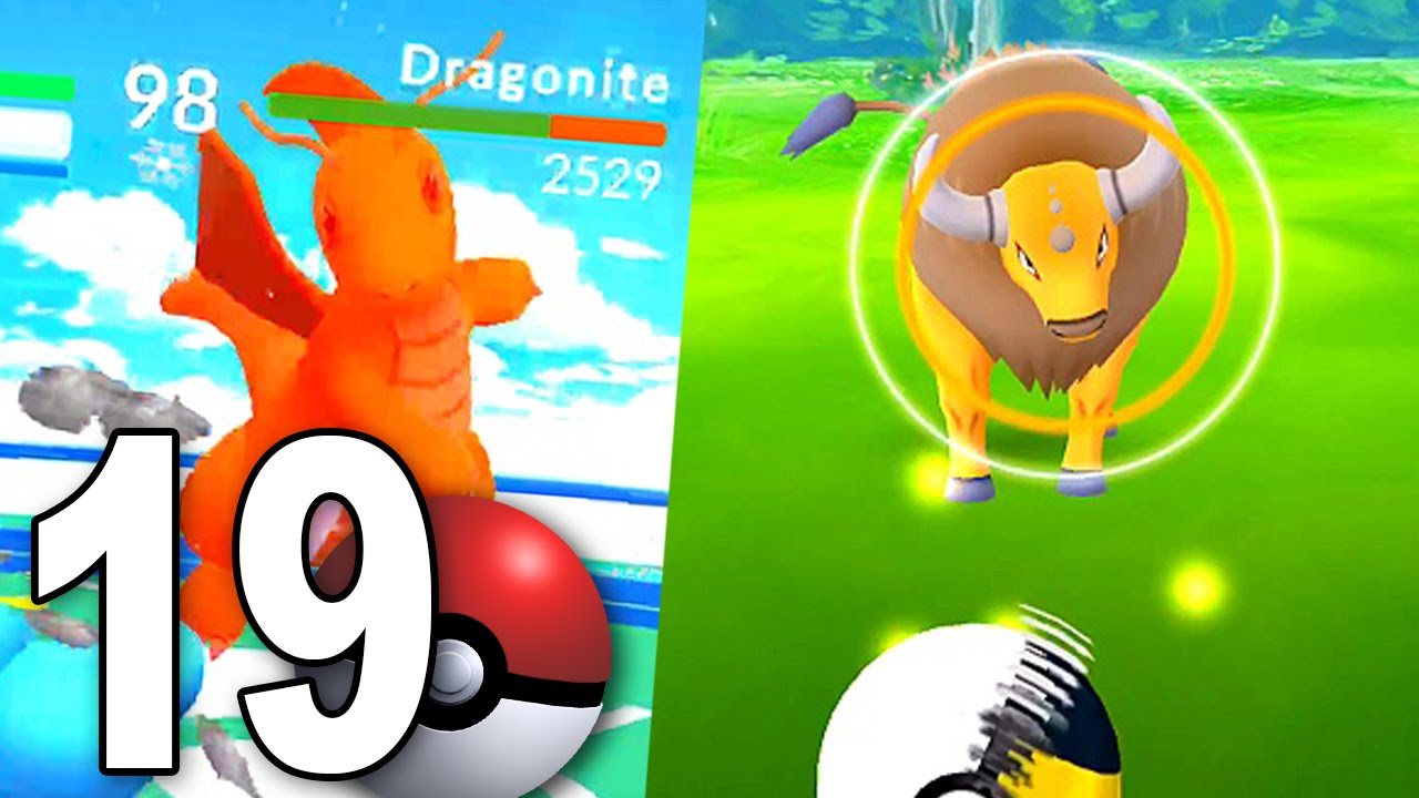TAUROS HUNTING + Dragonite vs Lapras! - Pokemon GO Part 19