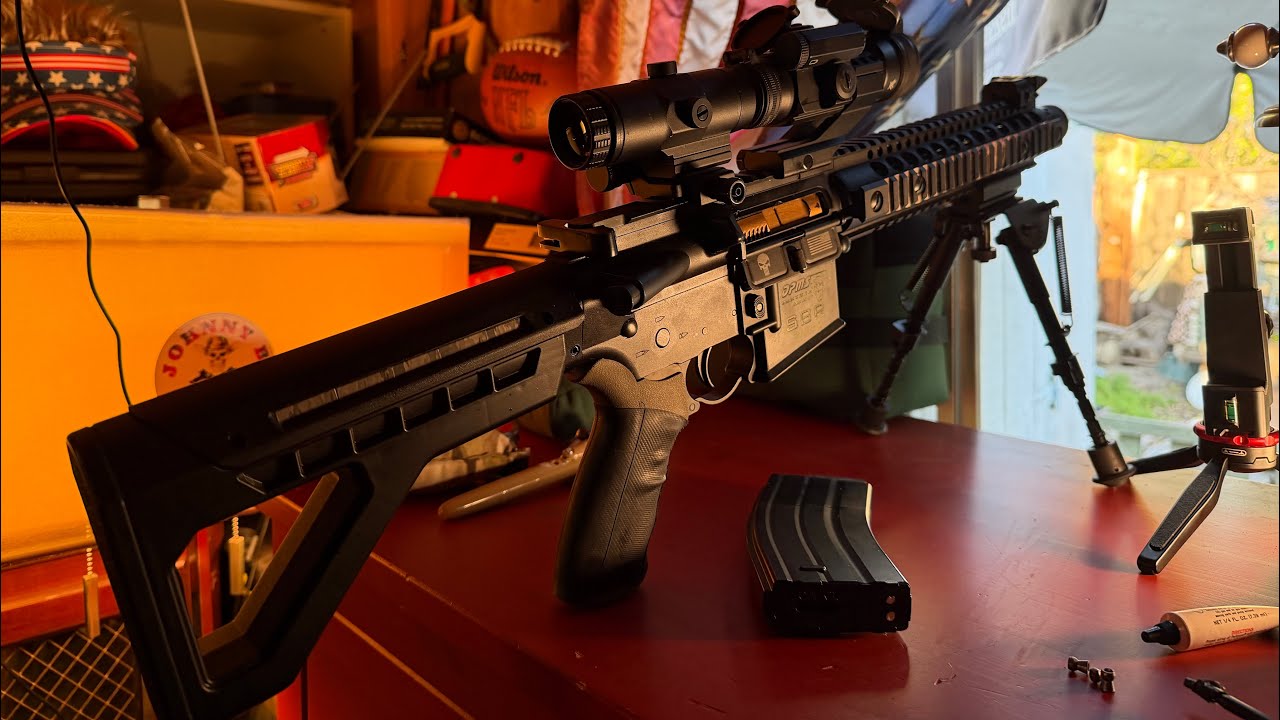 CROSMAN SBR .177 FULL-AUTOMATIC BB RIFLE-CAN CUTTING MACHINE!🤠🇺🇸🏁