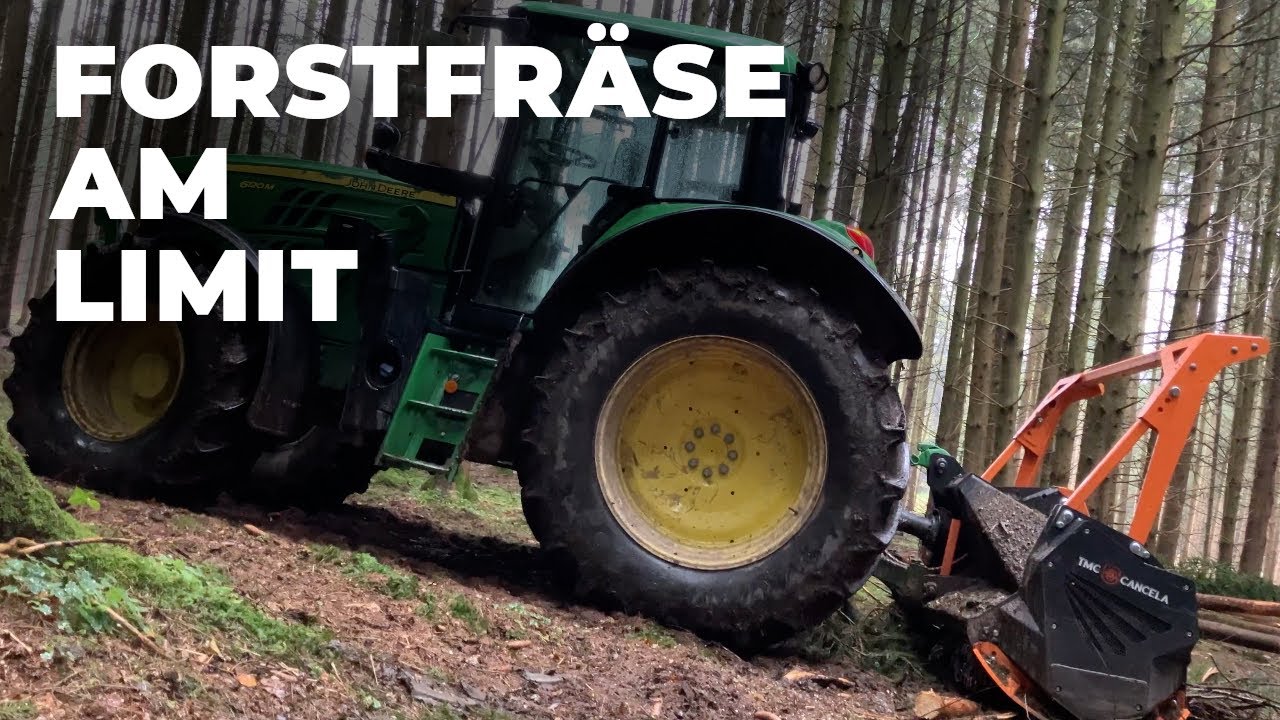 Erstdurchforstung Rückegassen mit Harvester schneiden & Forstmulcher Forstfräse TMC Cancela TFS2-225