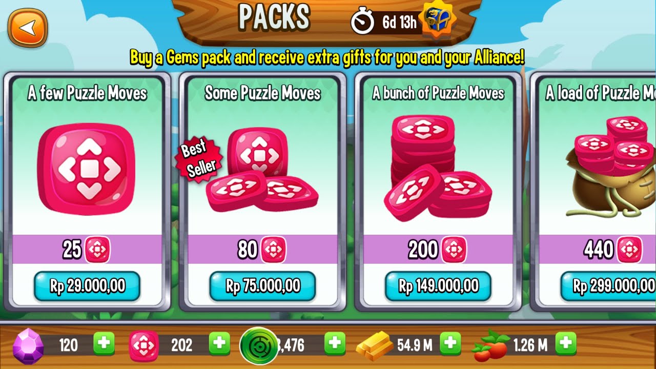 Tips and Trick how to get moves puzzle in Dragon City