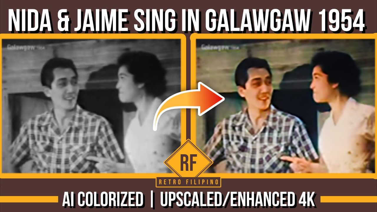 Nida & Jaime Sing in Galawgaw (1954) AI Colorized Old Movie | Enhanced 4K