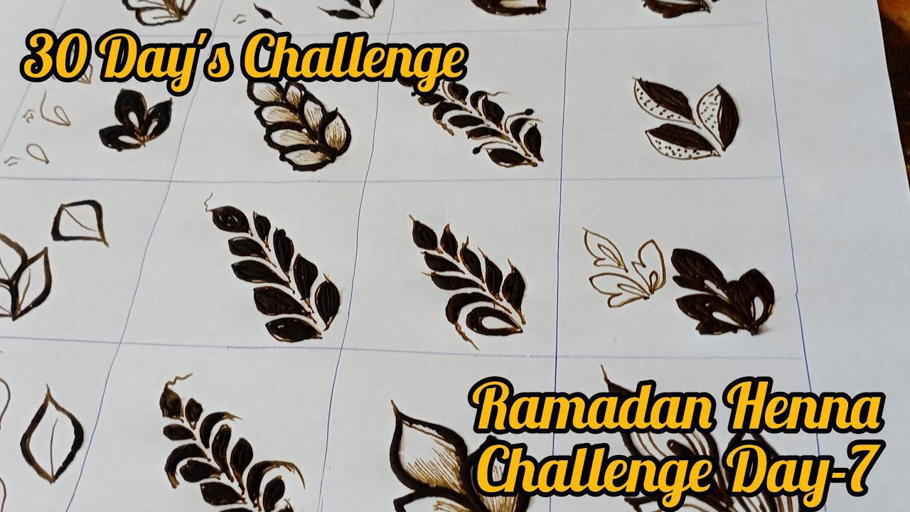 Ramadan🌙 Henna Challenge Day-7|| Introduction To  Basic Leaves|| Mehandi By Asiya