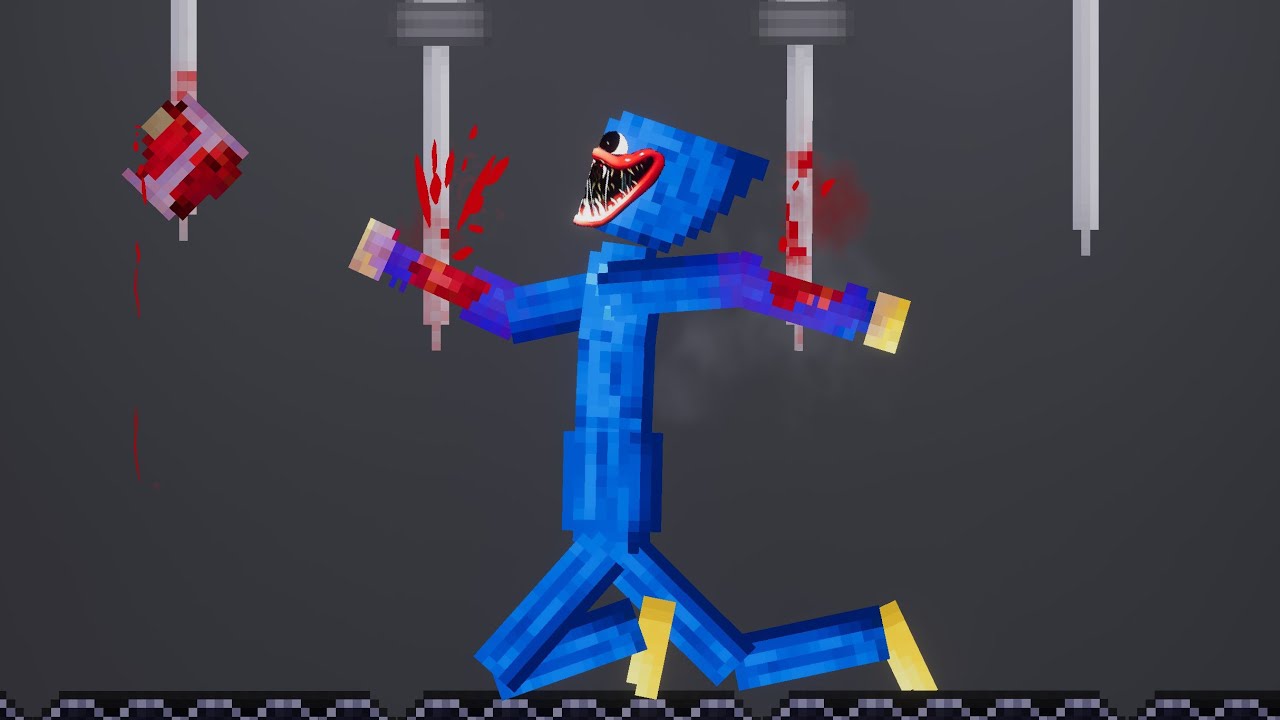 Huggy Wuggy On Torture Factory In People Playground (crazy)