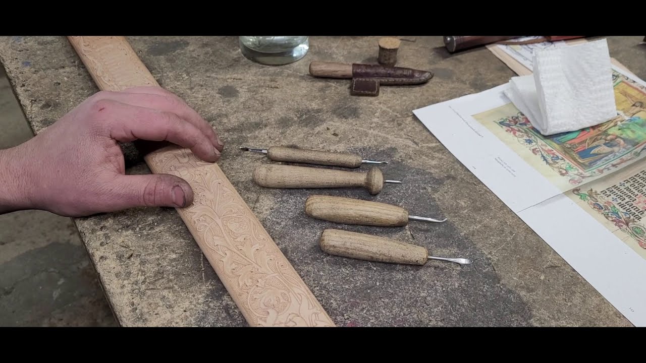 Hammer Time Happy Hour - Ep 2 - 15th Century Knight's Sword Scabbard: Leatherwork & Leather Tooling
