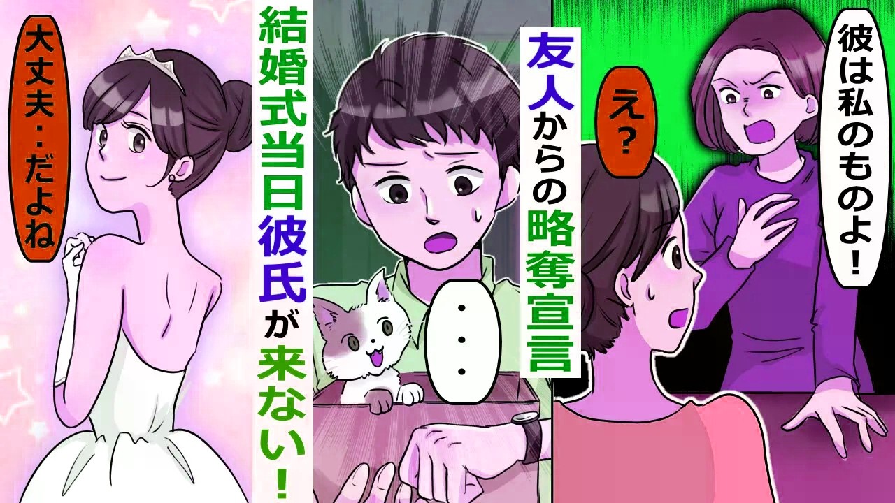 結婚式当日に彼氏が来ない→友人が･･【スカッと総集編】