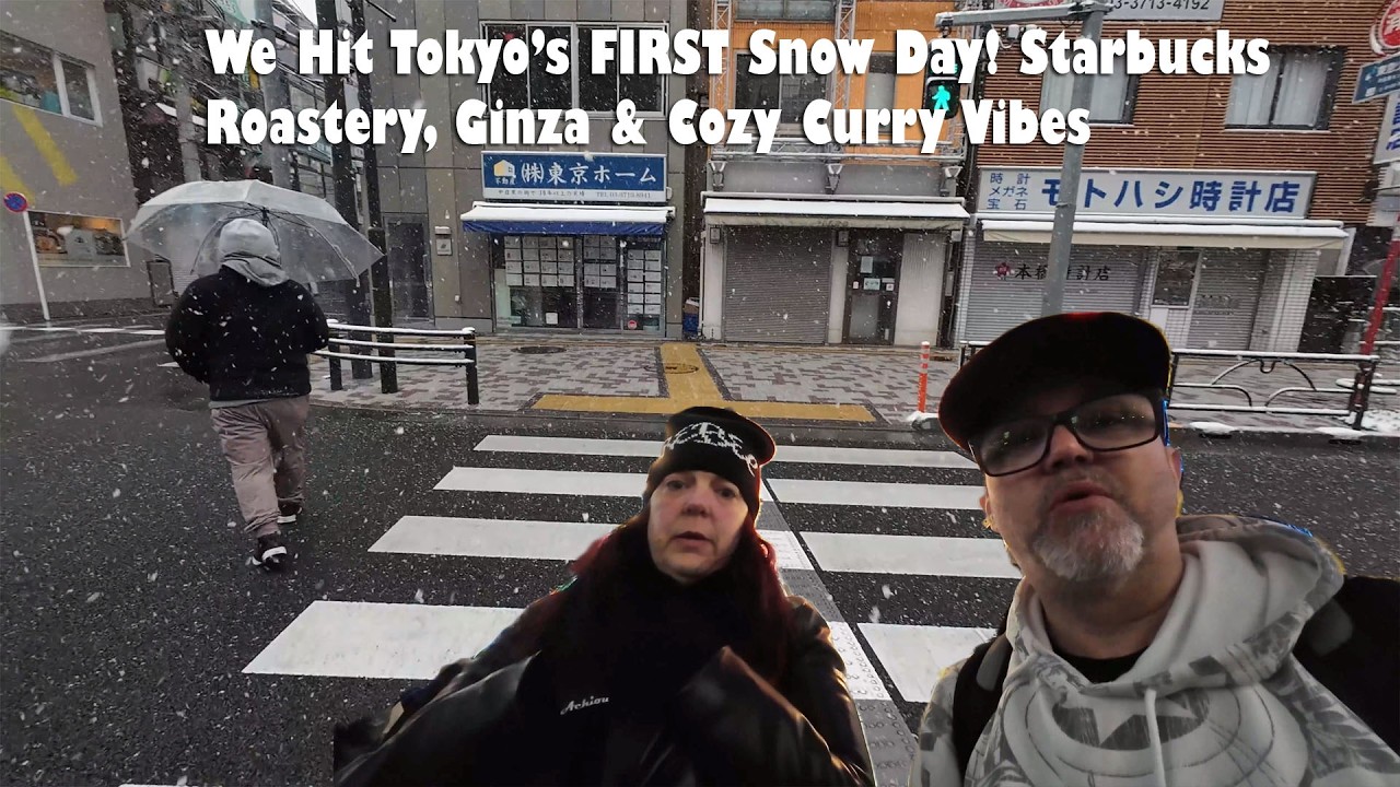 We Hit Tokyo’s FIRST Snow Day! Starbucks Roastery, Ginza & Cozy Curry Vibes ❄️🇯🇵