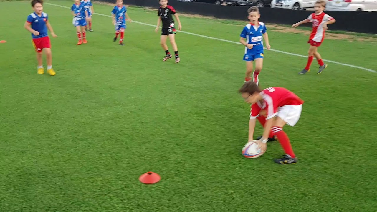 Rugby &eacute;cole exercice Passe au plot