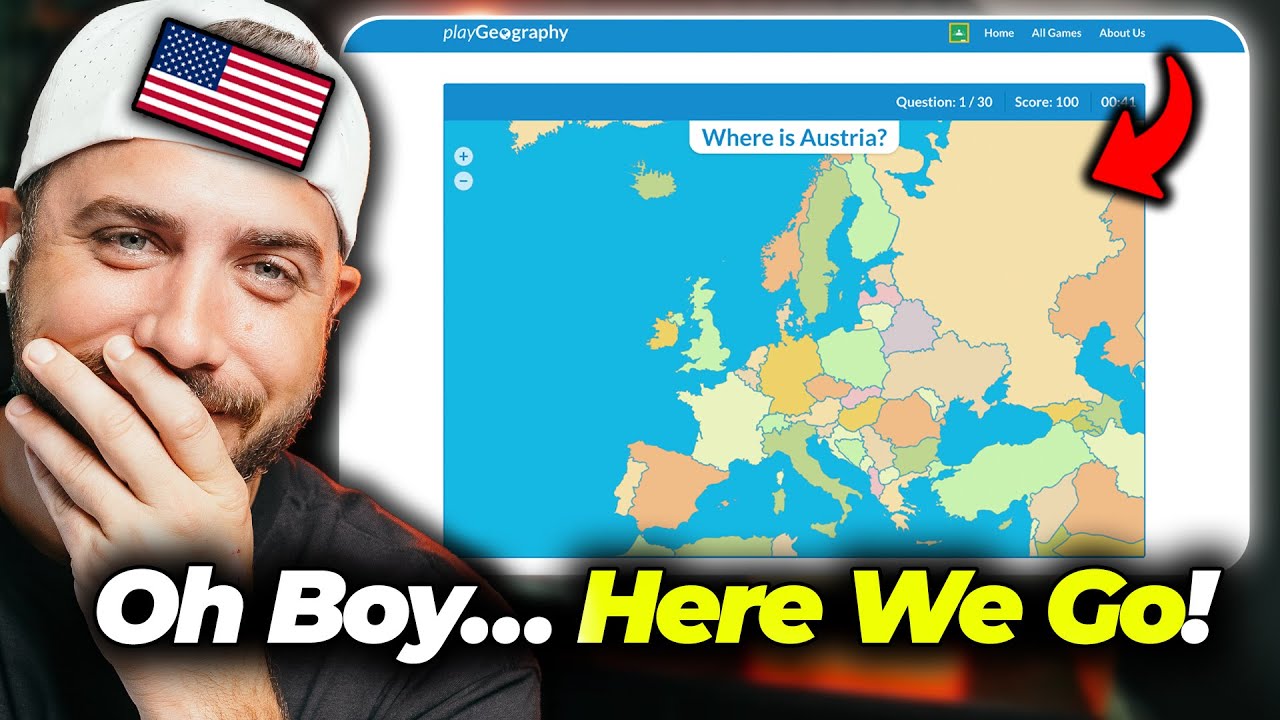 American takes European geography quiz and it goes...as expected.